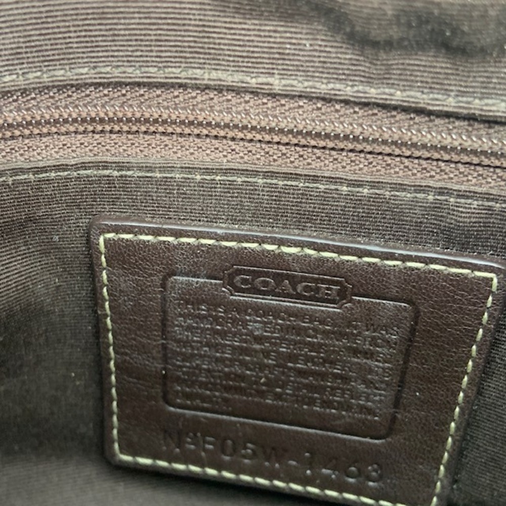 Vintage Y2K Coach Soho Signature Buckle Shoulder Bag Brown Suede Jacquard 2000s - Picture 14 of 16